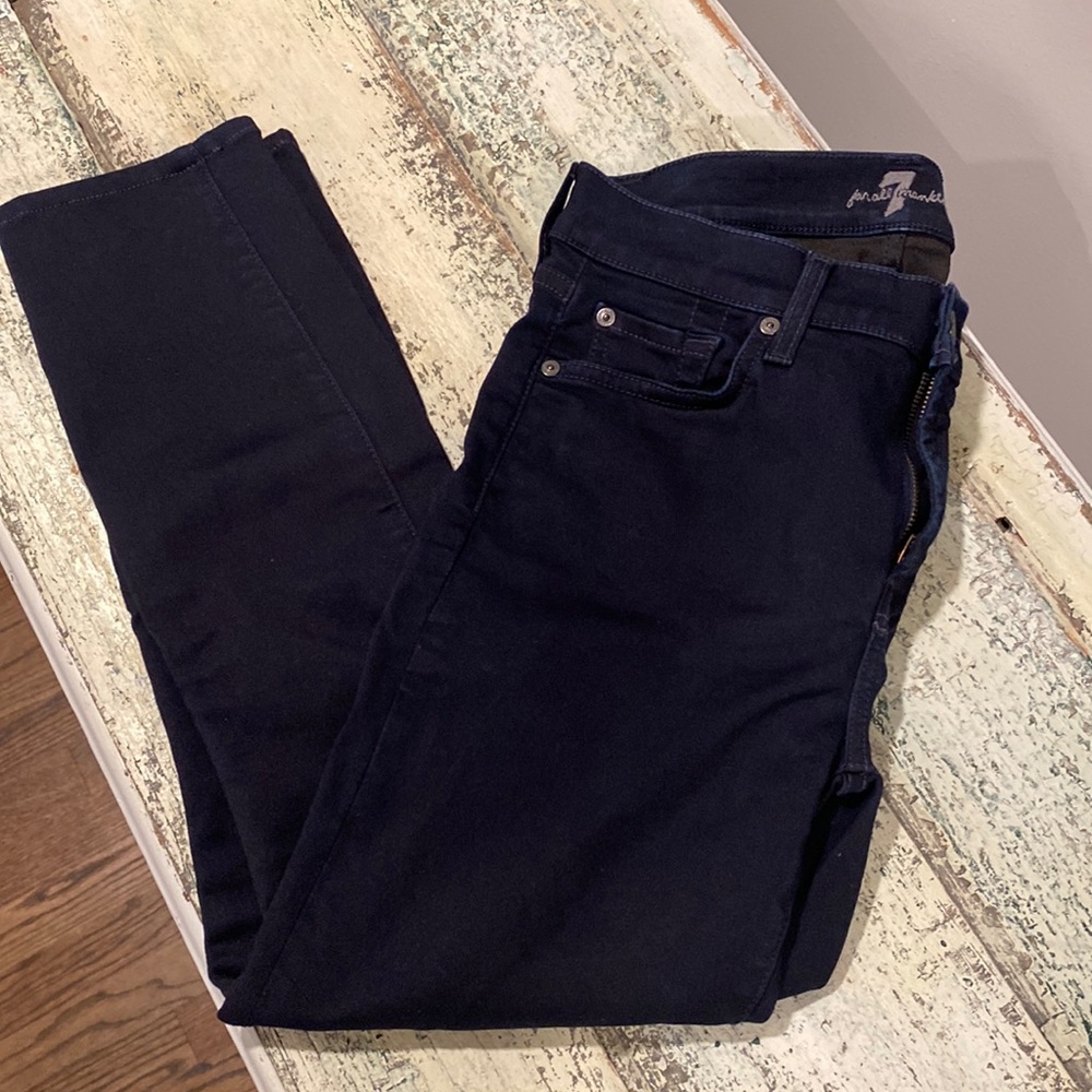 7 For All Mankind Gwenevere Skinny Dark Jeans 27